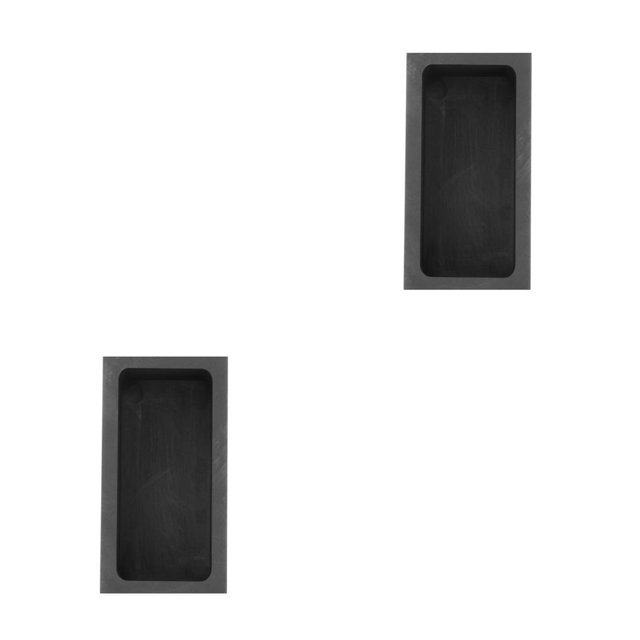 Cateissary Square Graphite Tank Ingot Mould Crucible for Aluminum Brass 2piezas 100x50x25mm