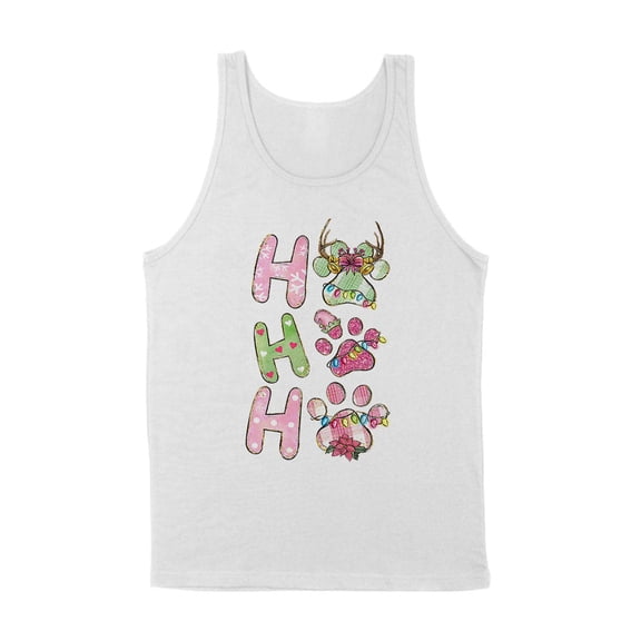 Puppy Ho Ho Ho Tank Top Unisex Large White