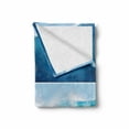 thumbnail image 2 of Surf Soft Flannel Fleece Blanket, Collage of Giant Sea Wave Photos Refreshing Diving and Surfing Lifestyle Leisure Concept Art, Cozy Plush for Indoor and Outdoor Use, 70" x 90", Blue, by Ambesonne, 2 of 6