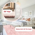 thumbnail image 4 of nuLOOM Loni SuperiorWash Solid Machine Washable Shag Area Rug, 5' x 8', Loni Pink, 4 of 10