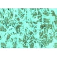 thumbnail image 1 of Ahgly Company Machine Washable Indoor Rectangle Abstract Turquoise Blue Modern Area Rugs, 3' x 5', 1 of 4