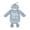 Light Blue, variant on BemeyourBBs Newborn Baby Boy Little Bro Outfit Waffle Knit Baby Sleepsacks Sleep Bag Knotted Gown and Hat Set Stripe Letter Embroidery Long Sleeve Sleepwear