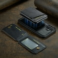 thumbnail image 2 of Compatible with Magsafe Magnetic 2 in 1 Detachable Wallet Case with Card Holder for iPhone 16, for Women Men, PU Leather Flip Kickstand Credit Slots for iPhone 16, Black, 2 of 11