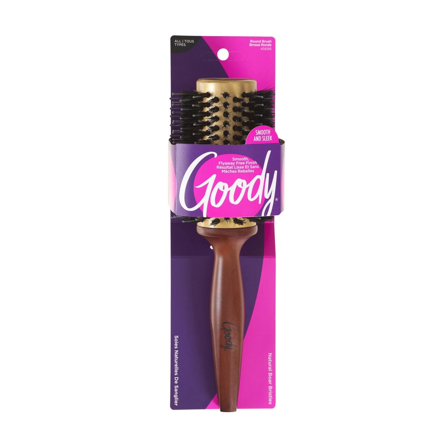 Goody Styling Essentials Smooth Blends Boar Ceramic Round Hair Brush, 1 Ct
