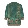 thumbnail image 5 of Ichuanyi Women's Fashion Spring And Summer Button Up Cardigan 3/4 Quarter Sleeve Jacket V-neck Top/shirt, Army Green, S, 5 of 6