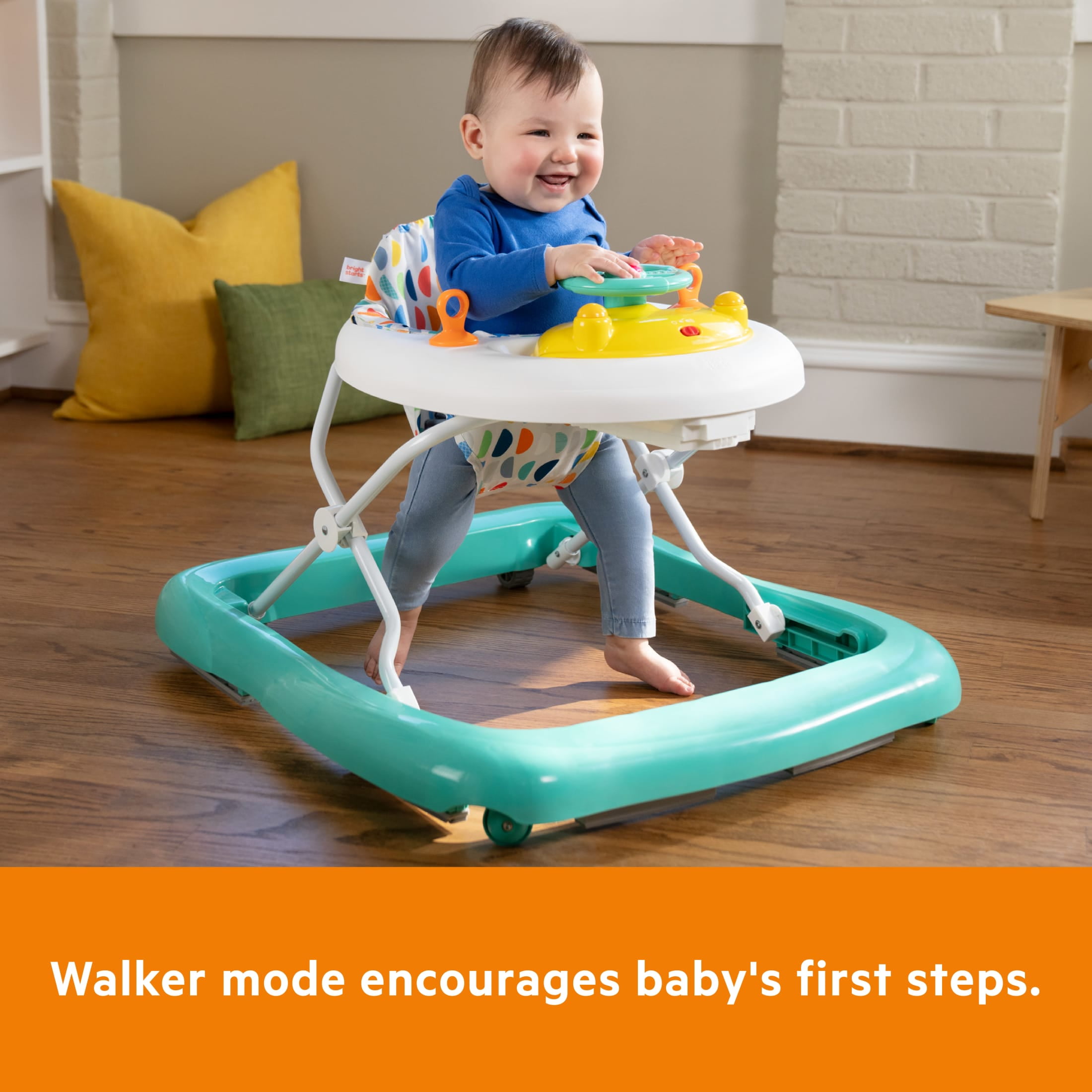 Bright Starts Ready to Roll Lights & Sounds Walker, Multicolor, Infant, Unisex