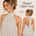 thumbnail image 2 of Womens Summer Dresses Halter Tie Mini Dress, Chiffon Elegant A-Line Backless Sundress Beach Vacation Party Outfit Women, 2 of 7