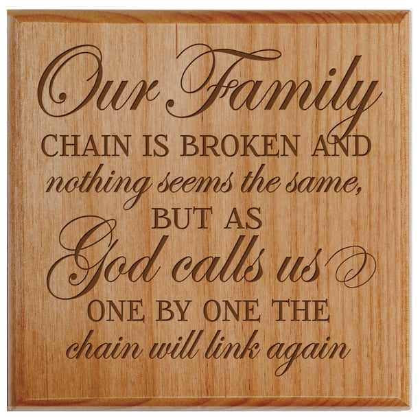 LifeSong Milestones Our Family Chain Is Broken Engraved Keepsake lifesong-milestones-our-family-chain-is-broken-engraved-keepsake