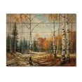 thumbnail image 3 of Designart "Seasonal Birch Birch Wood II" Tree Birch Print on Natural Pine Wood, 3 of 5