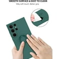 thumbnail image 4 of for Samsung Galaxy S24 Ultra Case, Liquid Silicone Soft Gel Rubber Slim Coverage with Ring Kickstand Car Mount Function Shockproof Protective Phone Case for Samsung S24 Ultra 6.8", Pine Green, 4 of 8
