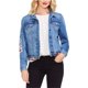 thumbnail image 1 of Vince Camuto Tapestry Patchwork Jean Jacket para Mujer, Azul, Small Vince Camuto Chaqueta de jean, 1 of 1