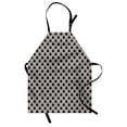 thumbnail image 1 of Stripe Apron, Retro Print Simple Geometric Pattern with Overlap and Nested Circles, Unisex Kitchen Bib with Adjustable Neck for Cooking Gardening, Adult Size, Charcoal Grey Eggshell, by Ambesonne, 1 of 4