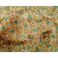 thumbnail image 4 of oneOone Silk Tabby Light Orange Fabric Texture & Triangle Geometric Fabric For Sewing Printed Craft Fabric By The Yard 42 Inch Wide, 4 of 4