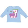 thumbnail image 3 of Inktastic 3rd Birthday Train 3 Year Old Girl Boys or Girls Long Sleeve Toddler T-Shirt, 3 of 5