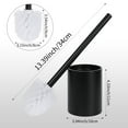thumbnail image 5 of Unique Bargains Stainless Steel Toilet Bowl Brush and Holder Wall Mounted Black, 5 of 5