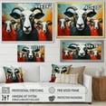 thumbnail image 4 of Designart "Abstracted Flock Colorful Sheep Abound" Animals Floater Framed Wall Art Print, 4 of 7