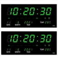 thumbnail image 1 of 2X Reloj Electrónico con Calendario Perpetuo LED Reloj de Pared Digital Alarma Cada Hora Timbre Temperatura Relojes de Mesa Oficina Casa Verde, 1 of 2