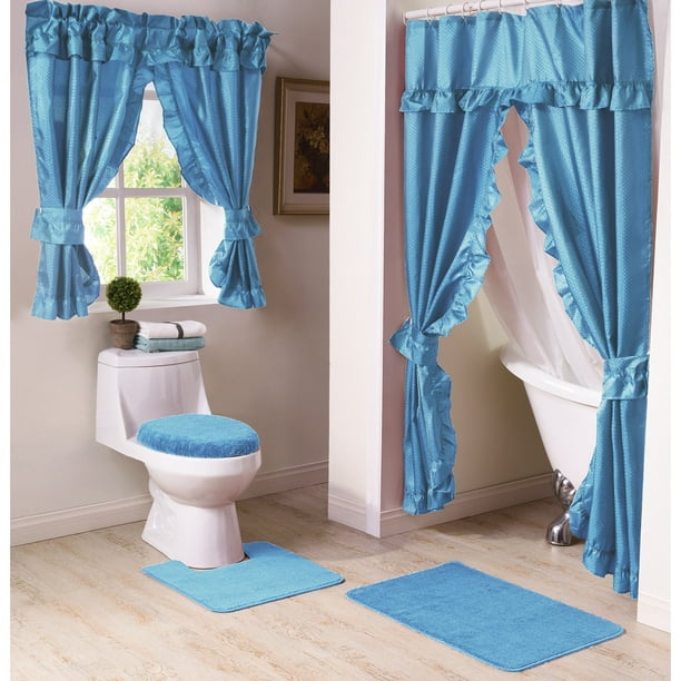 Madison Industries Starlite 11Piece Shower Curtain and Window Curtain