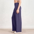 thumbnail image 5 of Stretchy High Waisted Pleated Yoga Pants For Women Wide Leg Loose Pull On Comfy Casual Work Pant, 5 of 7