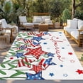 thumbnail image 2 of Independence Day Outdoor Rug for Patio/Deck/Porch, Non-Slip Large Area Rug 4 x 6 Ft, 4th of July Red Blue Stars Patriotic Indoor Outdoor Rugs Washable Area Rugs, Reversible Camping Rug Carpet Runner, 2 of 8