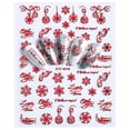 thumbnail image 1 of Uñas postizas, uñas postizas, regalos para mujeres, pegatinas de uñas navideñas con forma de copo de nieve y estrella, esmalte de uñas., 1 of 3