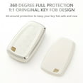 thumbnail image 4 of OFFCURVE Ford Remote Key Cover, Premium TPU Key Box Full Protector Compatible with Ford Fusion Explorer Escape F150 F250 F350 F450 F550 Expedition 5 Button Smart Key,White Sliver(1PC), 4 of 5