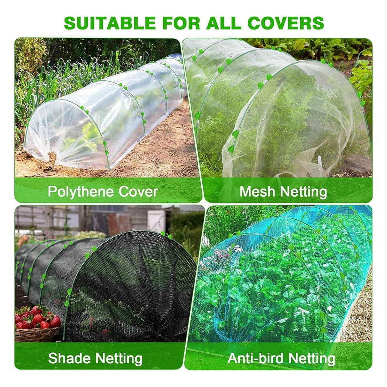 Garden Hoops for Raised Bed, 6 Sets of 8FT Long Greenhouse Hoops Grow Tunnel, Rust-Free Fiberglass Support Hoops Frame