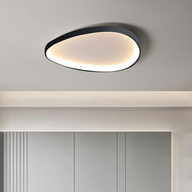 Lámpara De Techo Triangular Ovalada, LED Regulable Con Control Remoto, 3 Temperaturas De Color, Vida útil De 45.000 Horas Para Cocina, Y Dormitorio