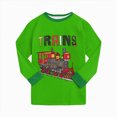 thumbnail image 4 of UAYOTSE Toddler Baby Boys Pajamas Winter Truck Print Long Sleeve Pjs Sleepwear Kids Loungewear Shirt Pants Sets Clothes Mint ,Sizes 4-5 Years, 4 of 7