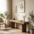 thumbnail image 5 of Fnova 47.24" Entryway Bench, Farmhouse Wooden Shoe Bench, Indoor End of Bed Stool for 1-2, Long Kitchen Table Seat Dining Seat for Entryway, Hallway, Living Room, 5 of 15
