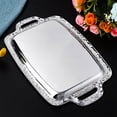 thumbnail image 4 of Nordic Style Dried Fruit Plate Silver Metal Snacks Tray for Wedding Gifts, 4 of 9