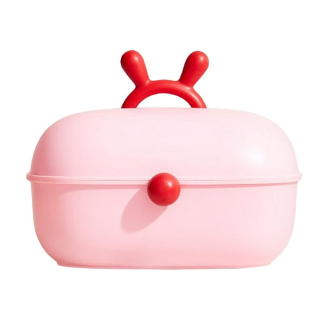 HILABEE Children's Hair Accessories Storage Box 3 Layers for Baby Hairpin Hair Clips Pink