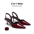 thumbnail image 3 of DREAM PAIRS Women's Slingback Kitten Low Heel Closed Toe Ankle Strap Heels Pointed Toe Strappy Pumps Shoes Party Wedding Dress Shoes, 3 of 7