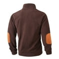 thumbnail image 6 of YLSDY Mens Henley Sweatshirts Big and Tall Quarter Button Crewneck Pullover Outdoor Lightweight Workout Athletic Shirts Coffee M, 6 of 9