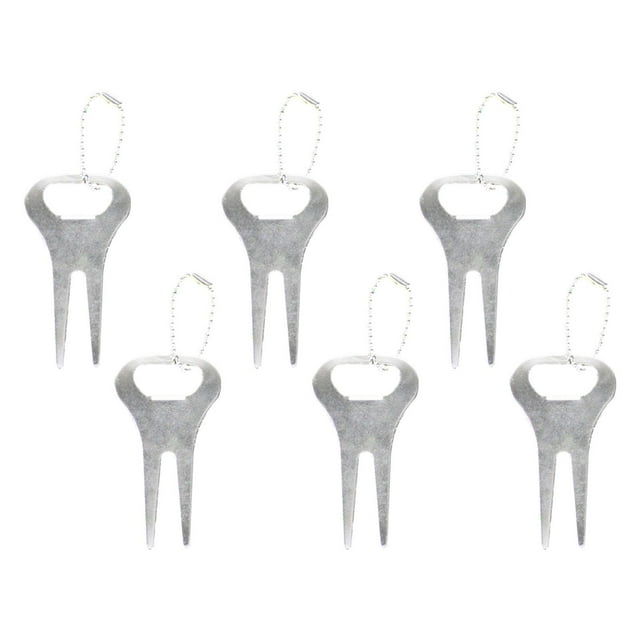 DYNWAVECA 6x Outils de Divot de Golf Accessoires de Fourche Verte Gadgets Pince de Réparation de Pelouse de Fourche de Golf pour la Formation des Femmes Hommes Cadeaux Fournitures Raccords 8cmx4cmx3cm