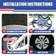 thumbnail image 4 of (Set of 4) 15inch Wheel Rim Cover Hubcaps for Toyota Prius/Prime 2016-2022 & Corolla Hybrid 2020-2024,Snap on Hub Cap,White Lacquer & Black Lacquer, 4 of 9