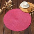 thumbnail image 6 of Placemat Woven Spiral Table Placemats 15 Inches Round Set Of 6 Non Slip Dining & Kitchen Table Mats French Rose,Pink Kitchen Placemat, 6 of 6