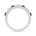 thumbnail image 2 of ANGARA Natural Art Deco Style Sapphire Broad Anniversary Ring in 14K White Gold for Women (Size-2.4mm) | September Birthstone, Anniversary, Jewelry Gift for Women | Natural Blue Sapphire Ring, 2 of 10