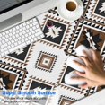 thumbnail image 2 of Long Mouse Pads for Desk,Brown Geometric Triangle Diamond Pattern Desk Mats on Top Of Desks, Desk Mouse Pad Extra Large with 3mm Non-Slip Base and Stitched Edge for Gaming,Office,Work,Home 47.3"x23.6", 2 of 6