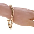 thumbnail image 3 of 10k Yellow Gold Solid Handmade Rolo Bracelet Link Chain 8mm 8" 27.5 grams - 8", 3 of 4