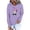 Purple, variant on Fesfesfes Ugly Xmas Sweater Women's Casual Printed Long Sleeve Blouse Hooded Pullover Tops Sweatershirt