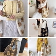 thumbnail image 2 of Women 1PCS Canvas Double sided Cute Lamb Like Fabric Shopping Bags School Bag Fluffy Fur Bear Handbags Shoulder Tote Bag BLACK, 2 of 8