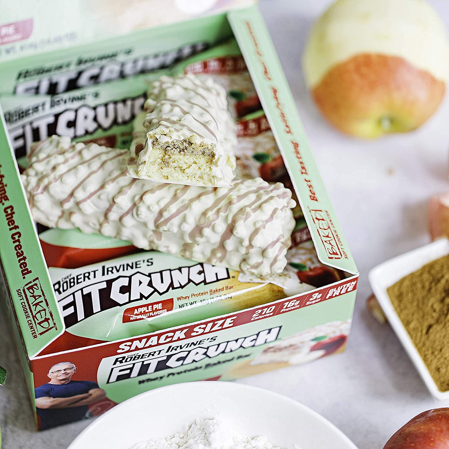 Fit Crunch Snack Size Protein Bar, Apple Pie, 16g Protein, 18 ct.