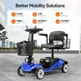 thumbnail image 3 of MORREAN Upgrade 4 Wheels Mobility Scooter for Seniors, Foldable Electric Powered Mobility Wheelchair for Adult, 275lbs, Blue, 3 of 14