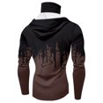 thumbnail image 5 of Men 3D Print Pullover Hoodies with Built-In Face Mask And Drip Design Featuring Streetwear Style For Casual Outings Skateboarding Concerts Coffee XXXL, 5 of 5