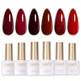thumbnail image 1 of Set de esmaltes de uñas en gel GAOY, rojo burdeos, 6 colores, 7,3 ml, UV LED, 1 of 6