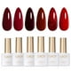 thumbnail image 1 of Set de esmaltes de uñas en gel GAOY, rojo burdeos, 6 colores, 7,3 ml, UV LED, 1 of 6