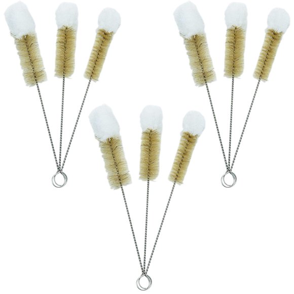 HUJI Stainless Steel Multi-Purpose Cleaning Soft Tip Brushes (Set of 9)