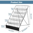 thumbnail image 2 of ybaymy 6-Tier 18" Wide Metal Wire Magazine Rack,Table Top Book Display Stand with Sign Channel,Collapsible Commercial Display Holder for Comic,Greeting Card,Literature,Trade Show,Art Print, 2 of 8
