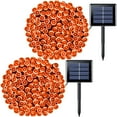 thumbnail image 1 of 2 Pack Green Lights Solar Powered  200 LED 75.5ft Each Solar String Lights Outdoor Waterproof  8 Modes Green Christmas Lights for Patio  Garden  Tree  Halloween Decorations, 1 of 8